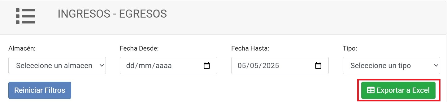 Exportar Excel